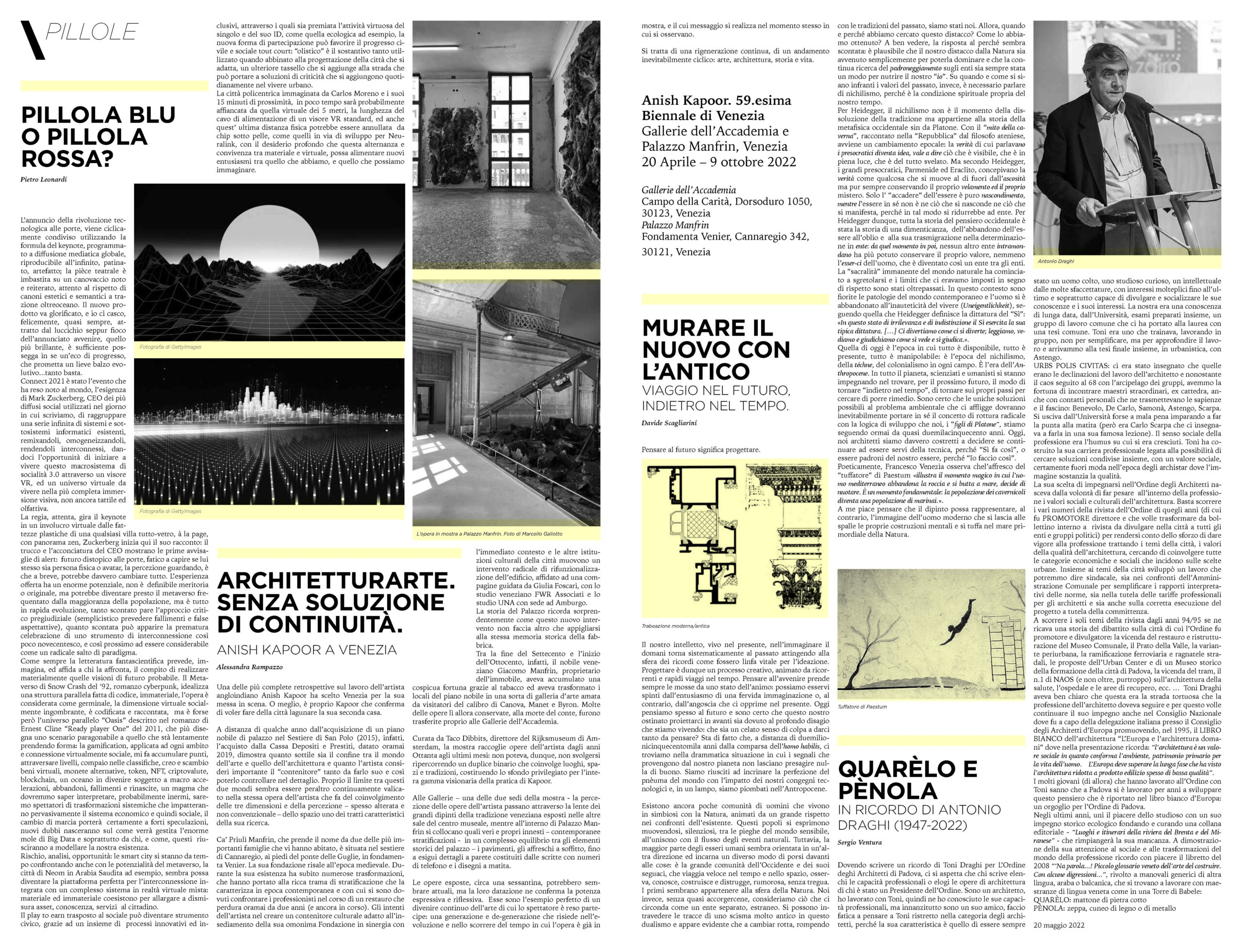 City 15 Minutes - City 2050, Magazine, Order of Architects Padua.